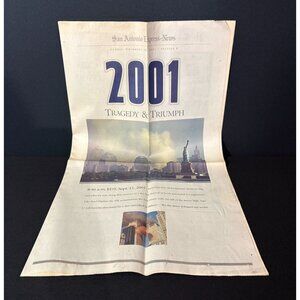 September 11th Newspaper San Antonio Express News 2001 9-11 9/11 911 Twin Towers
